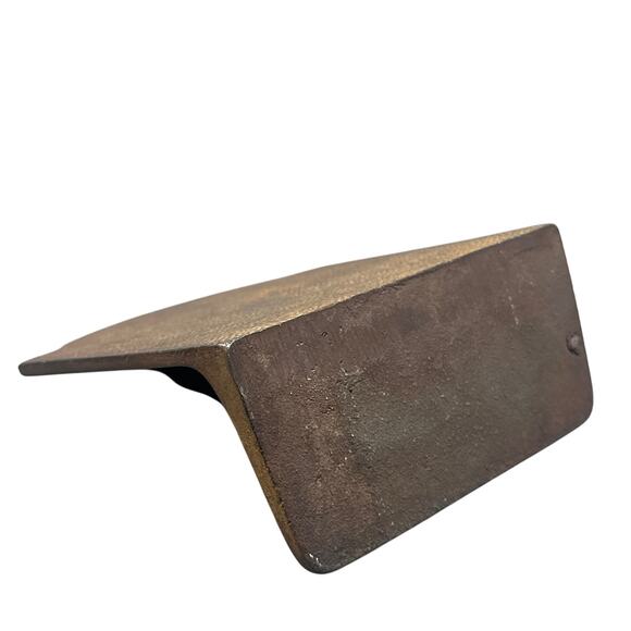 VTG Cast Metal Bookend Knight Horseback Medieval Battle Scene Gold Finish Goth - Picture 8 of 15